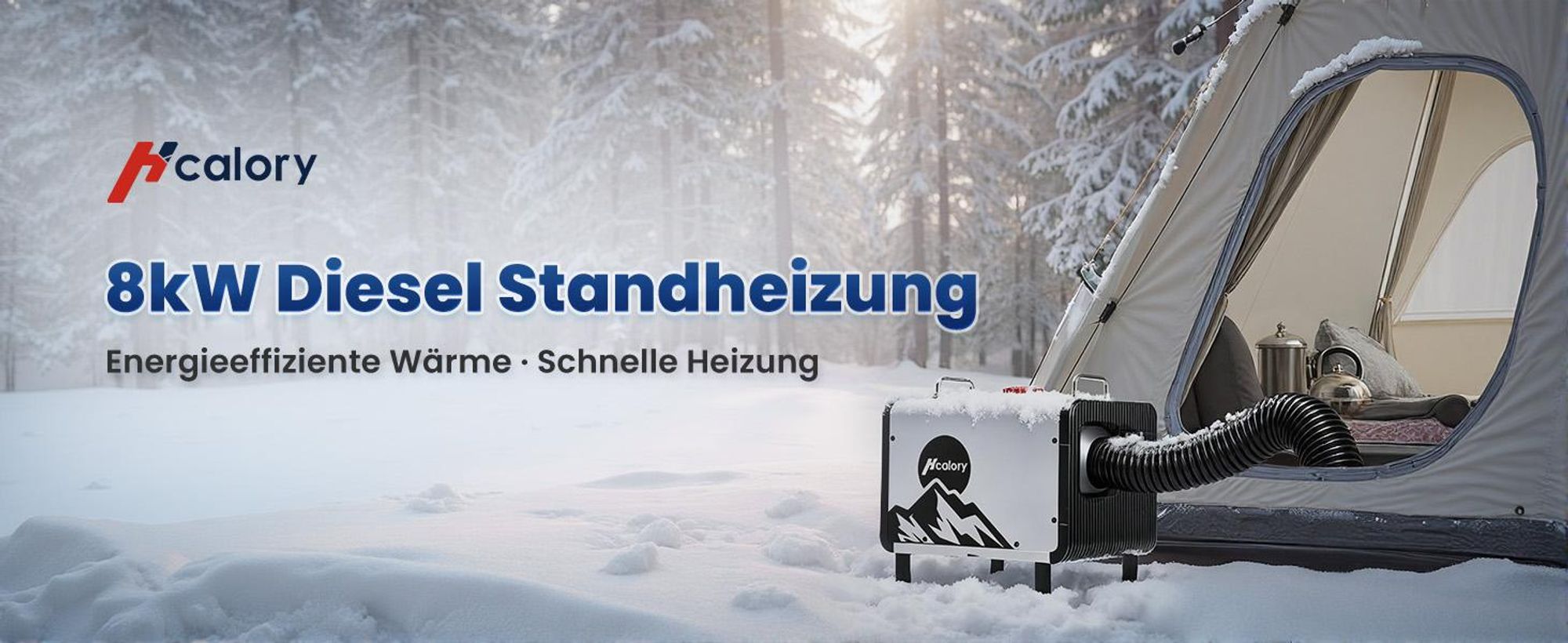 HcaloryHC2-H 5KW-8KW Diesel Standheizung All-in-One 5L, Auto Start/Stop, Plateau-Modus 2500/5000m, bluetooth/Fernbedienung/LCD, 12V/24V/220-240V