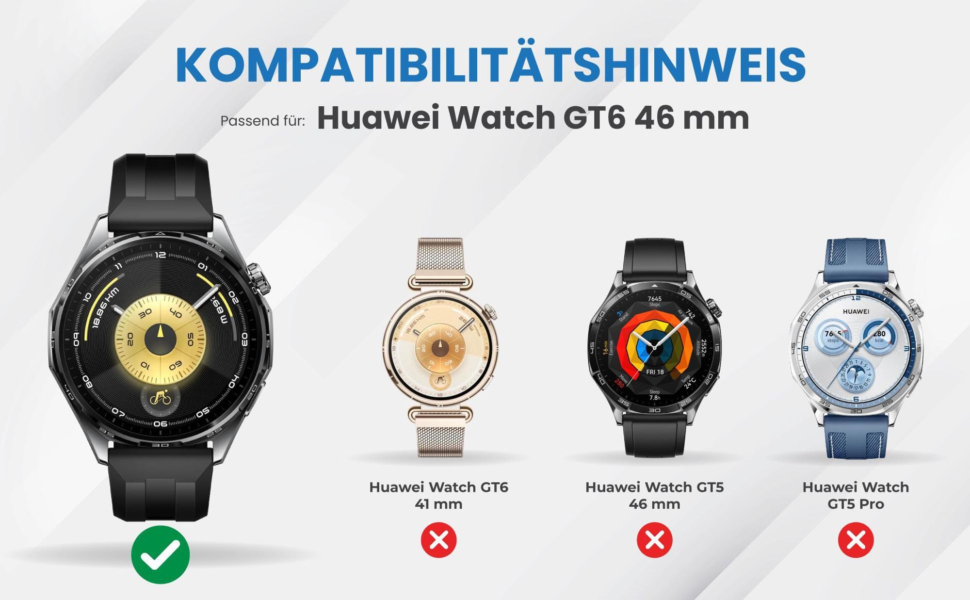 Kompatibilitätshinweise Hülle für Huawei Watch GT6 46 mm