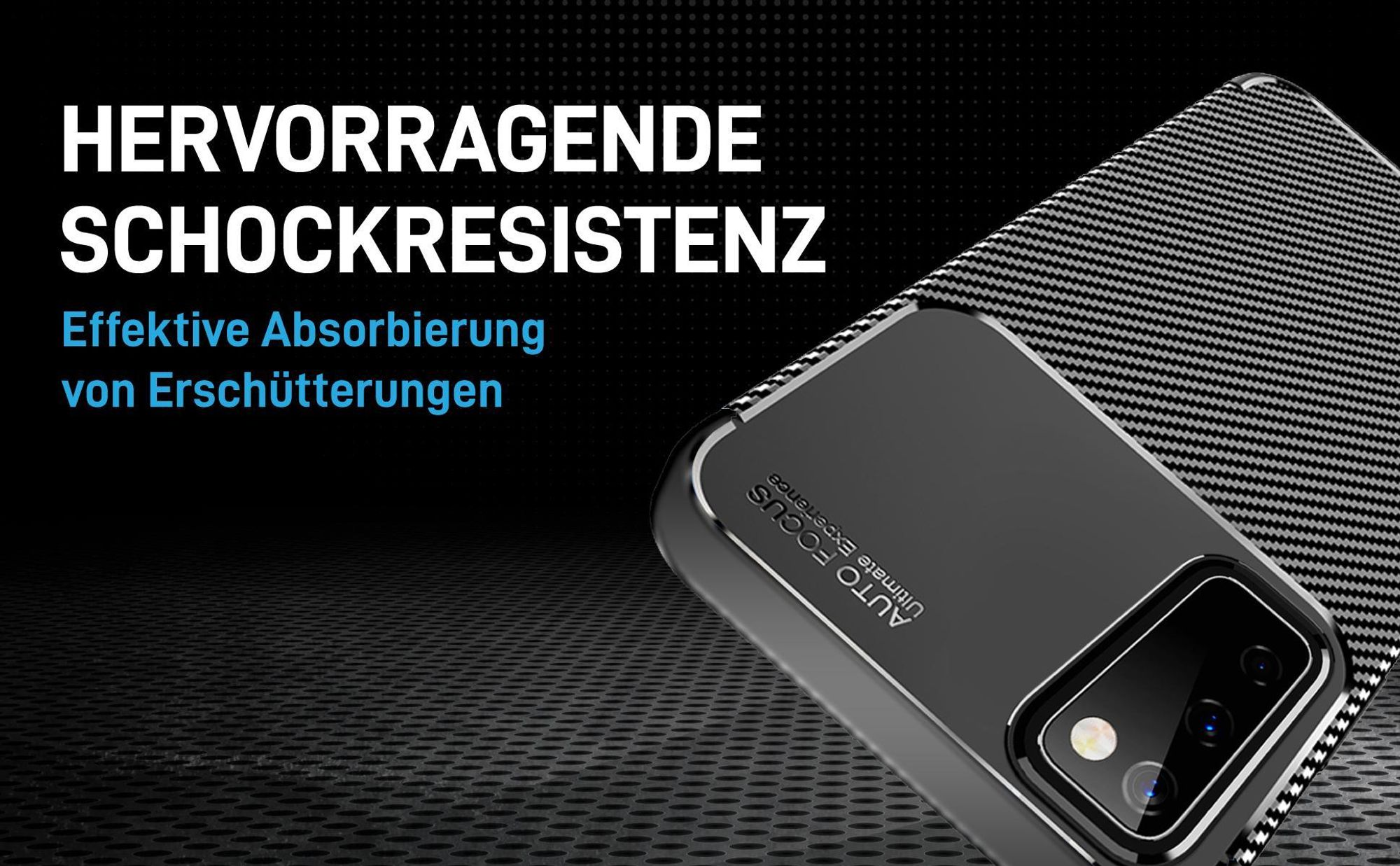 Schwarze Hülle für Samsung Galaxy S20 FE mit Aufprallschutz