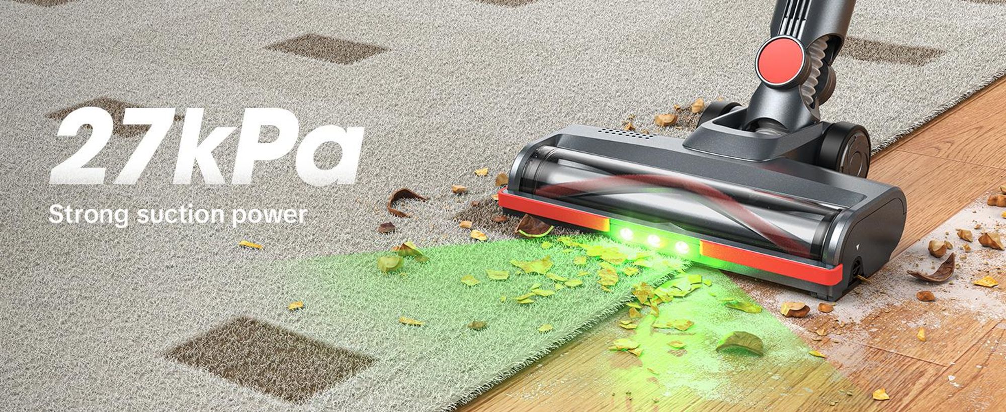 Lubluelu Akku-Staubsauger X1000, 46.000 Pa Saugkraft, Automatische Staubaufnahme, 60 Min Laufzeit, 6-fach Filtersystem mit Duftbox, Anti-Haar-Verwickl