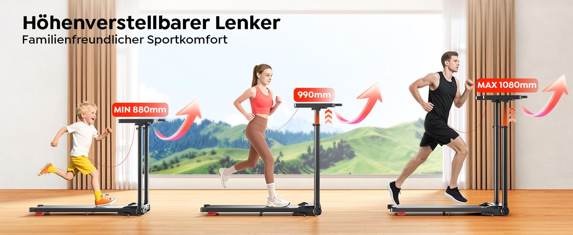 Laufband für Zuhause 12km/h, 6 IN 1 Elektrisches Laufband mit 10% Steigung, 1080MM Einziehbares Steigrohr, 360° Tablet Holder, Controllo App, TP7