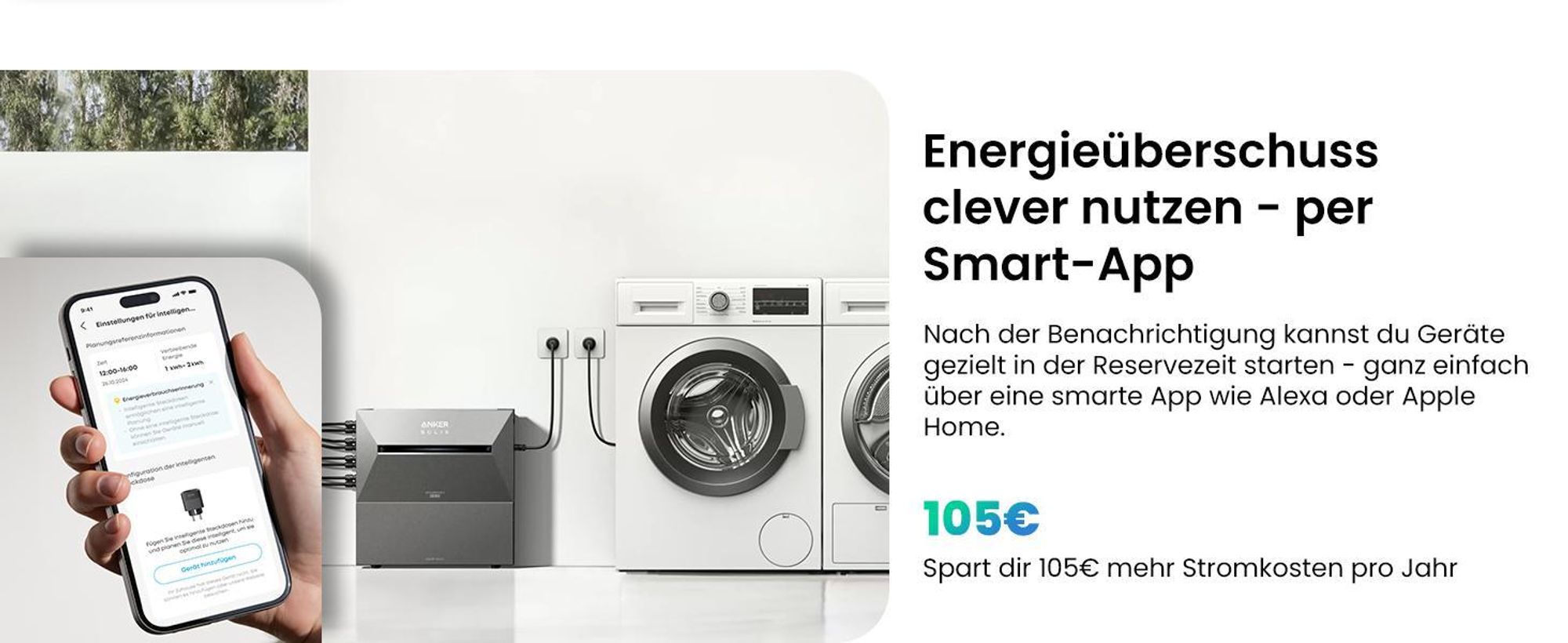 Powerness®Balkonkraftwerk Speicher 16 kWh, Anker SOLIX Solarbank 3 E2700 Pro mit BP2700x5 Akku inkl. Anker Smarten Zähler für Balkonkraftwerk