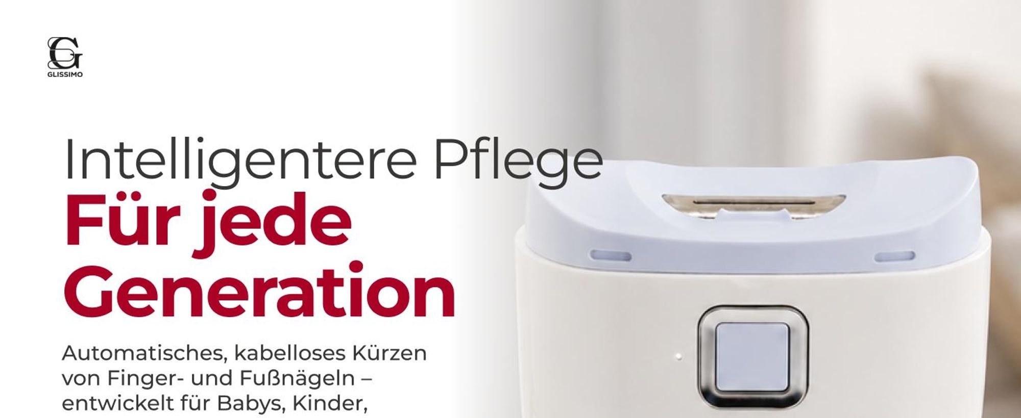 Professioneller elektrischer Nagelknipser Automatischer Maniküre & Pediküre Trimmer für Erwachsene & Babys, für Finger und Zehennägel Weiß