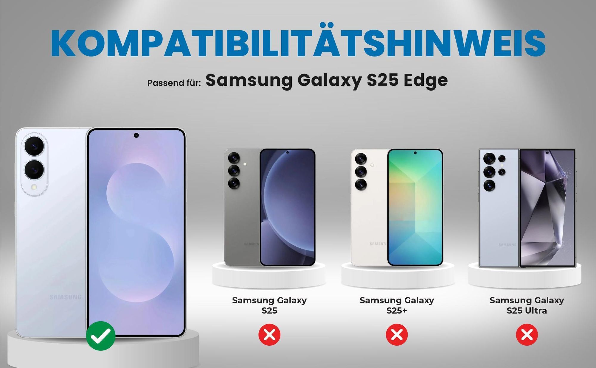 Kompatibilitätshinweise Hülle für Samsung Galaxy S25 Edge