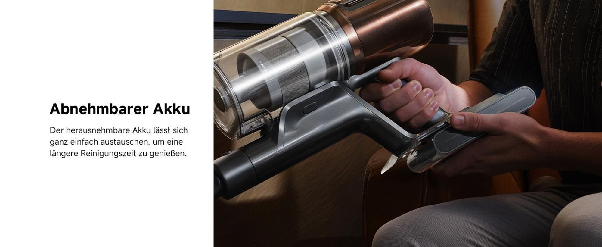 Dreame V30 Akku-Staubsauger, 0-mm-Kantenreinigung, 330 AW Saugleistung, 90 Min., 99,99 % Filterung,TangleCut  Handstaubsauger,140° CelesTect Beleucht