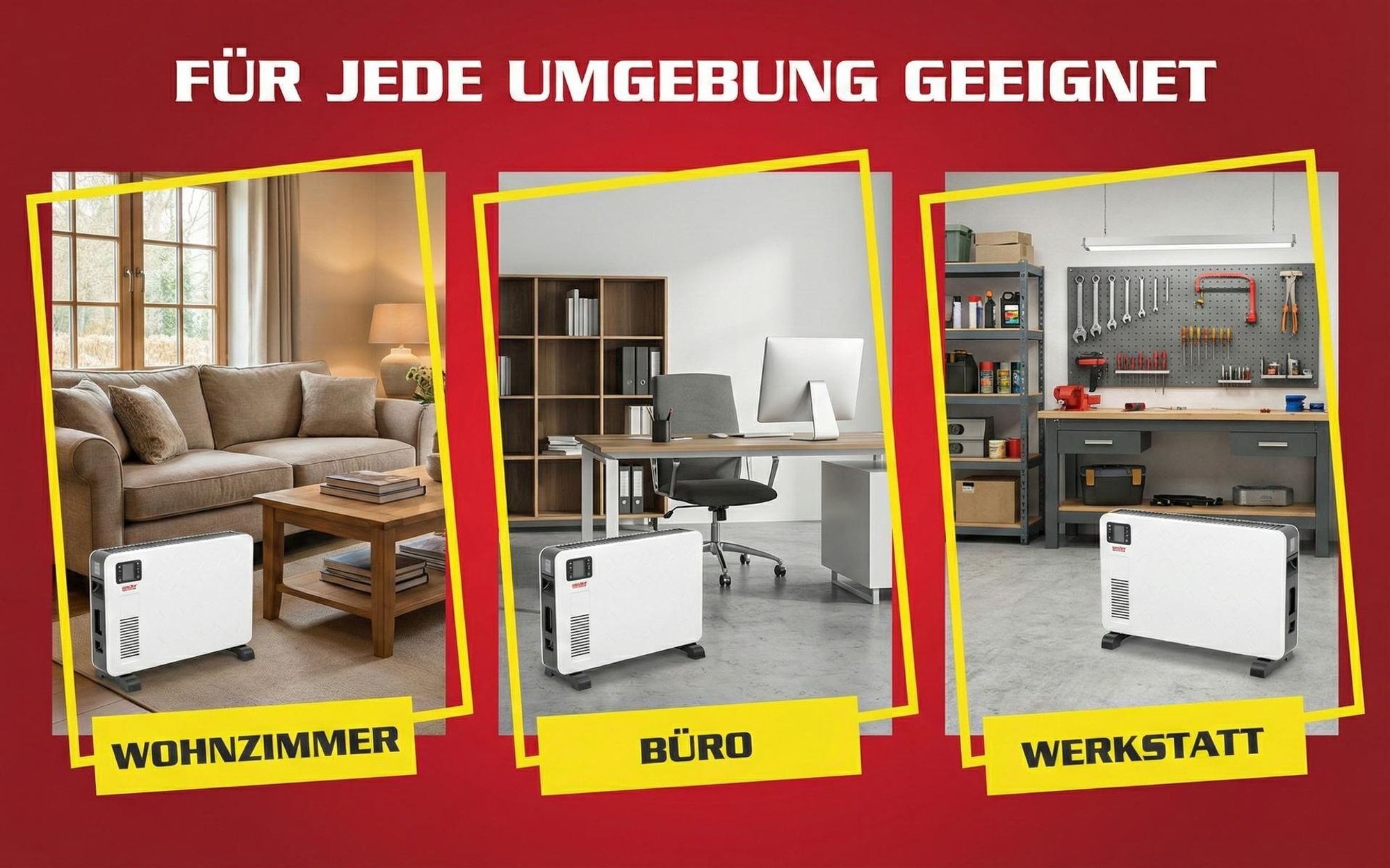 HECHT 3623 Elektroheizung | 3 Leistungsstufen | Stromsparend | Fernbedienung | Thermostat | Timer