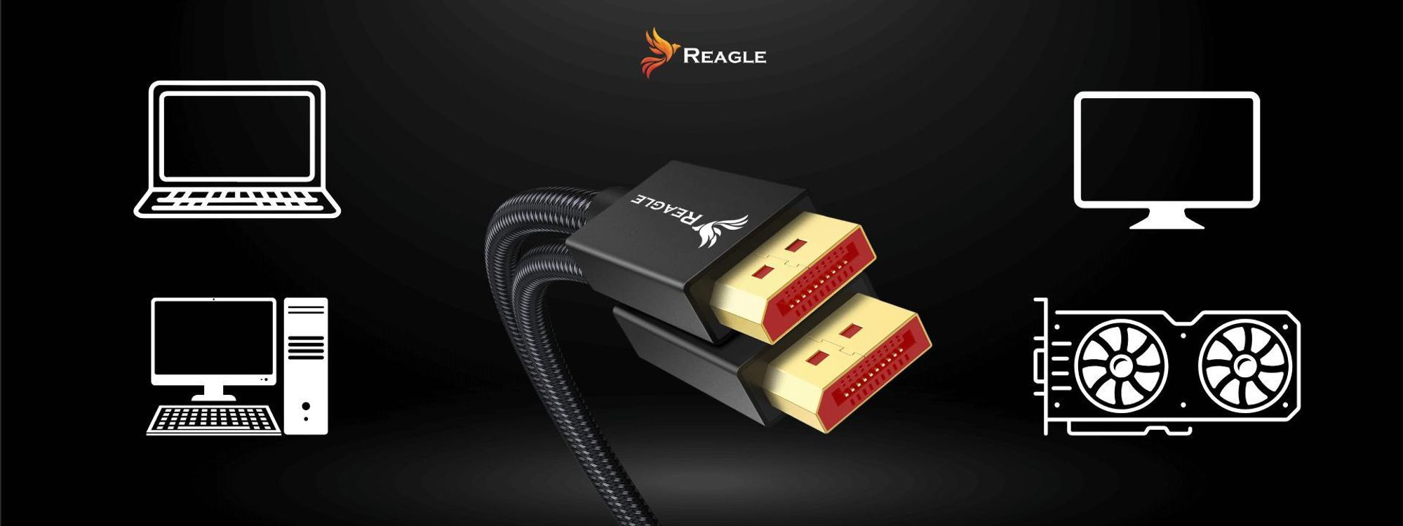 DISPLAYPORT 2.1 DP 8K 120Hz 4K 320Hz 240Hz FREESYNC GSYNC 80Gbps 1M Kabel
