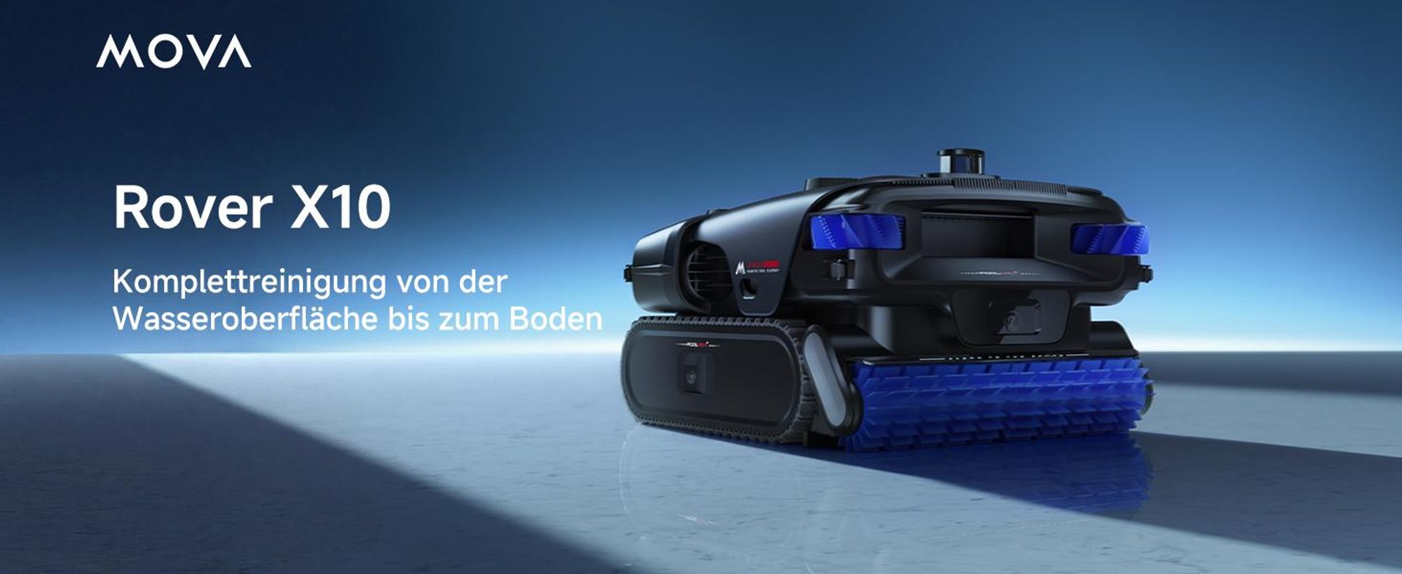 MOVA Rover X10 Roboter-Poolreiniger, 7-in-1 OMNI Clean, 38.000 l/h Saugkraft, KI-Navigation, AquaScan LDS, App-Steuerung