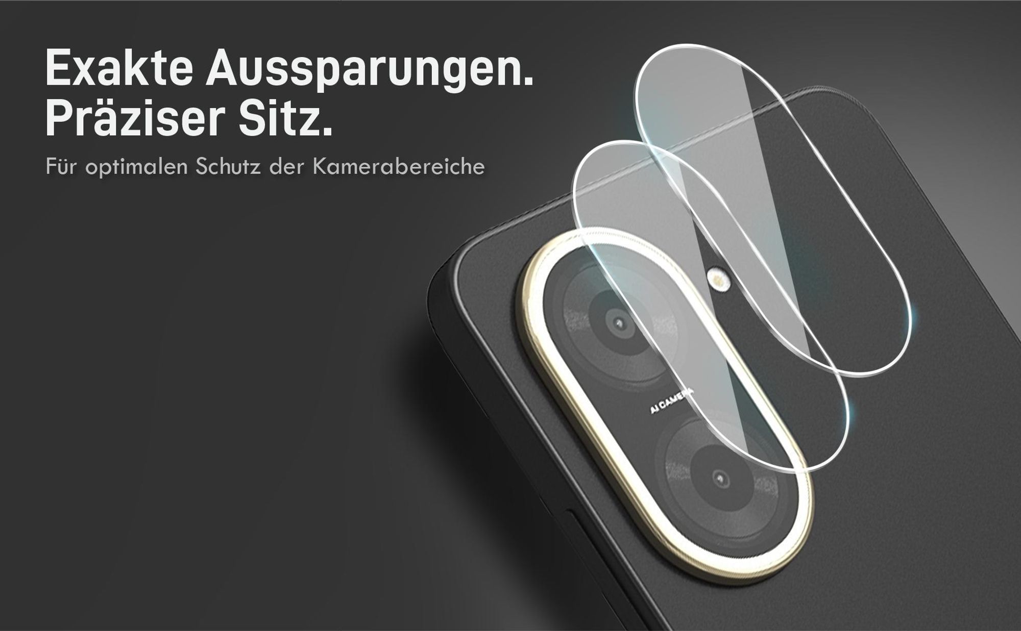 Viererpack Kamera und Displaygläser - Resistent gegen Fingerabdrücke