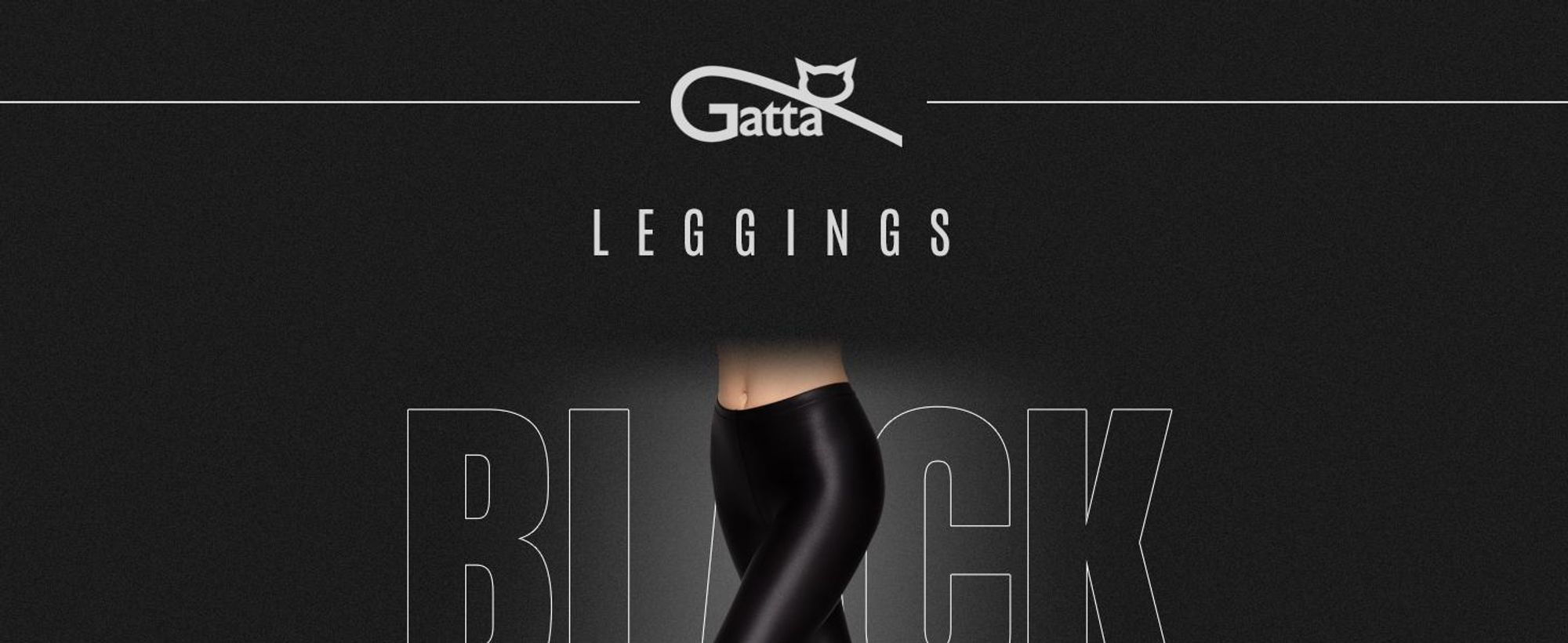 Damenleggings, Gatta, Schwarz glänzend, Größe L Leggings für Damen