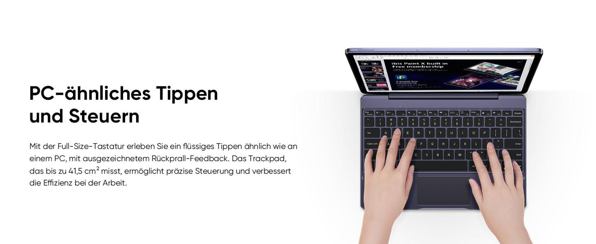 XPPen Magic Drawing Pad Tastatur ACK08, Verknüpfung Tastatur nur für das Android 14 Standalone Magic Drawing Pad