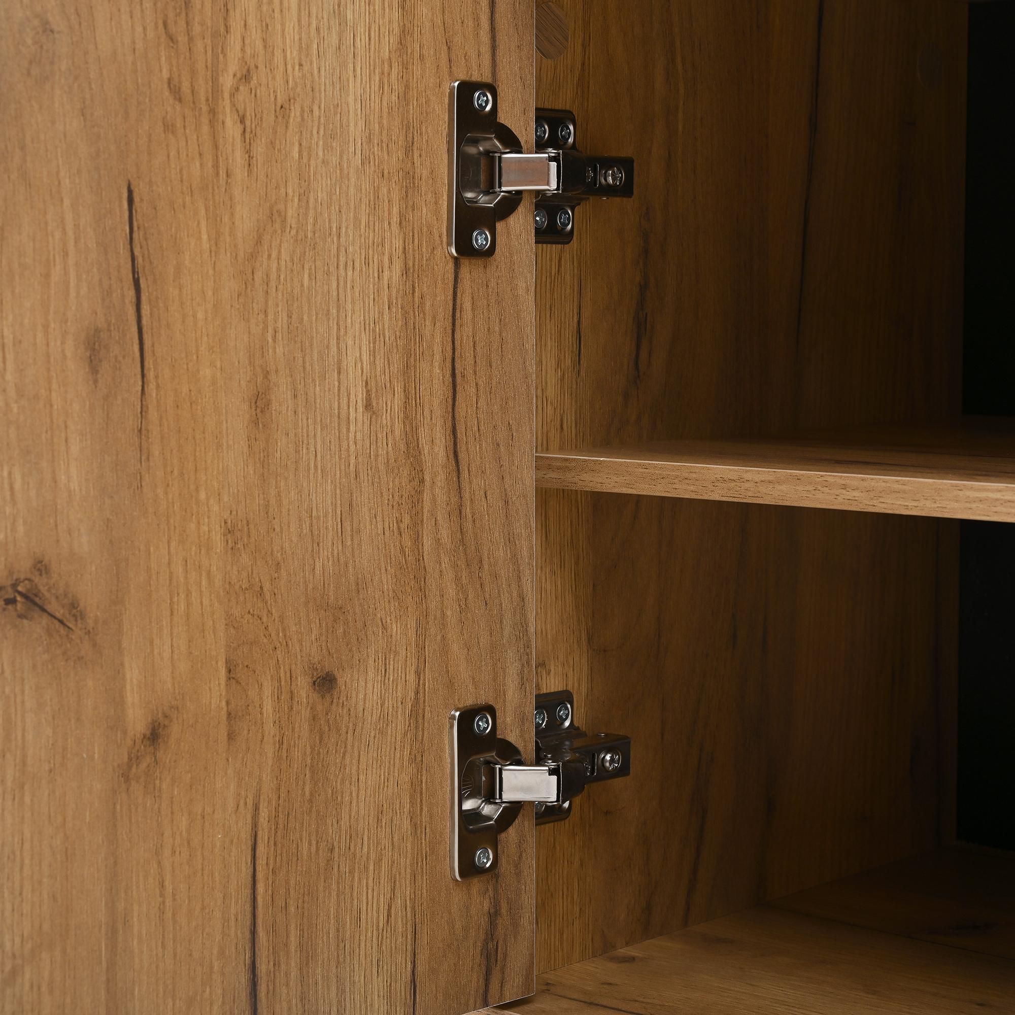 Merax Garderobenset 2-teilig, Wandgarderobe mit 3 Haken und Schuhschrank mit Kissen Sitzbank, Garderobenbank, Flurmöbel, Schwarz + Natur