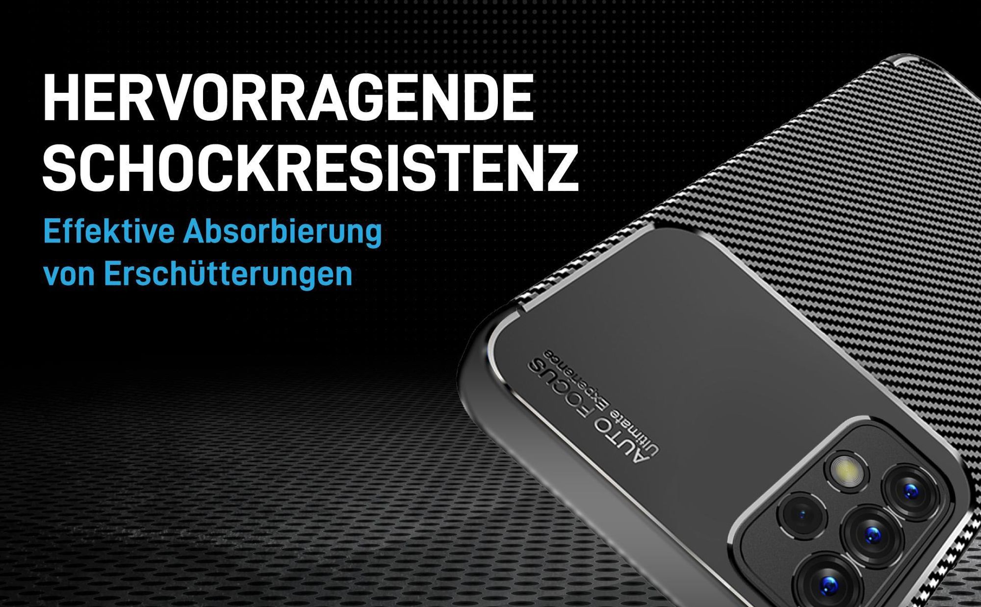 Schwarze Hülle für Samsung Galaxy A53 5G mit Aufprallschutz