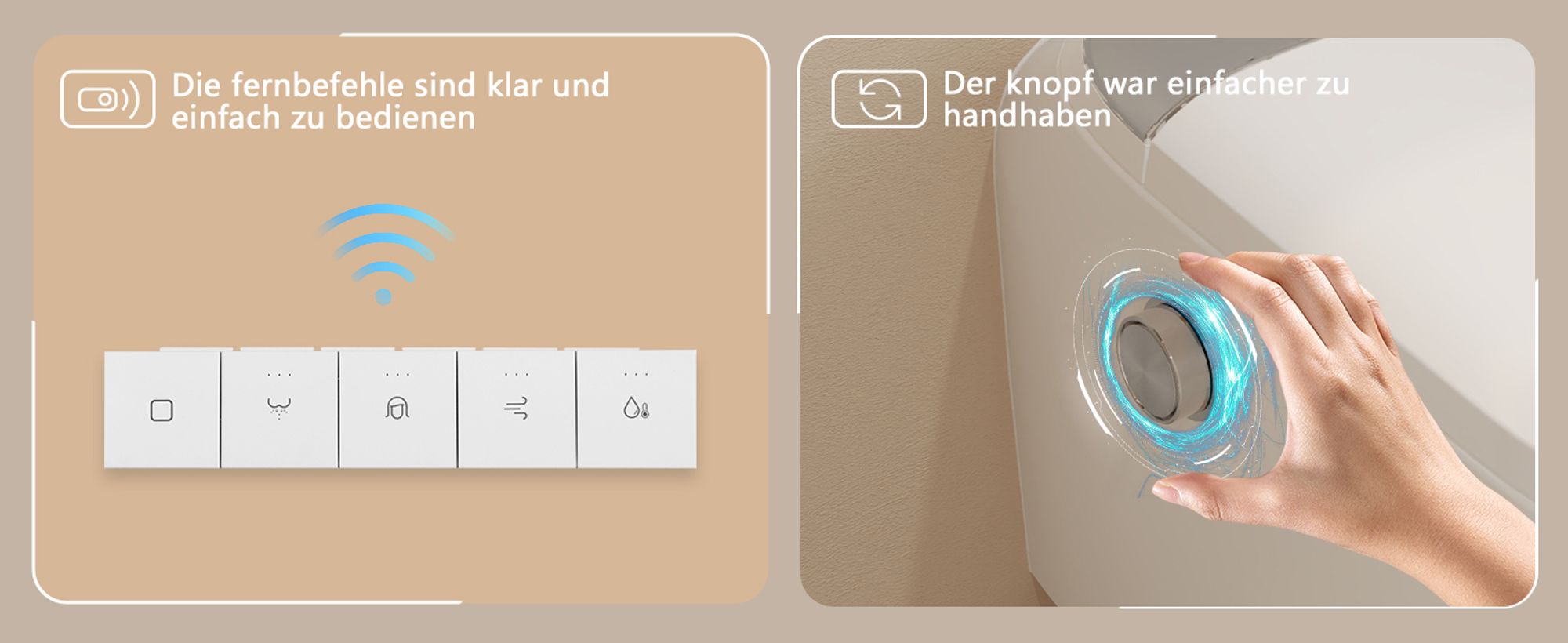 DeerValley Dusch WC mit Bidet, beheiztem Sitz, selbstreinigender Düse, automatischer Spülung & Fernbedienung – Komplettanlage inkl. Vorwandelement