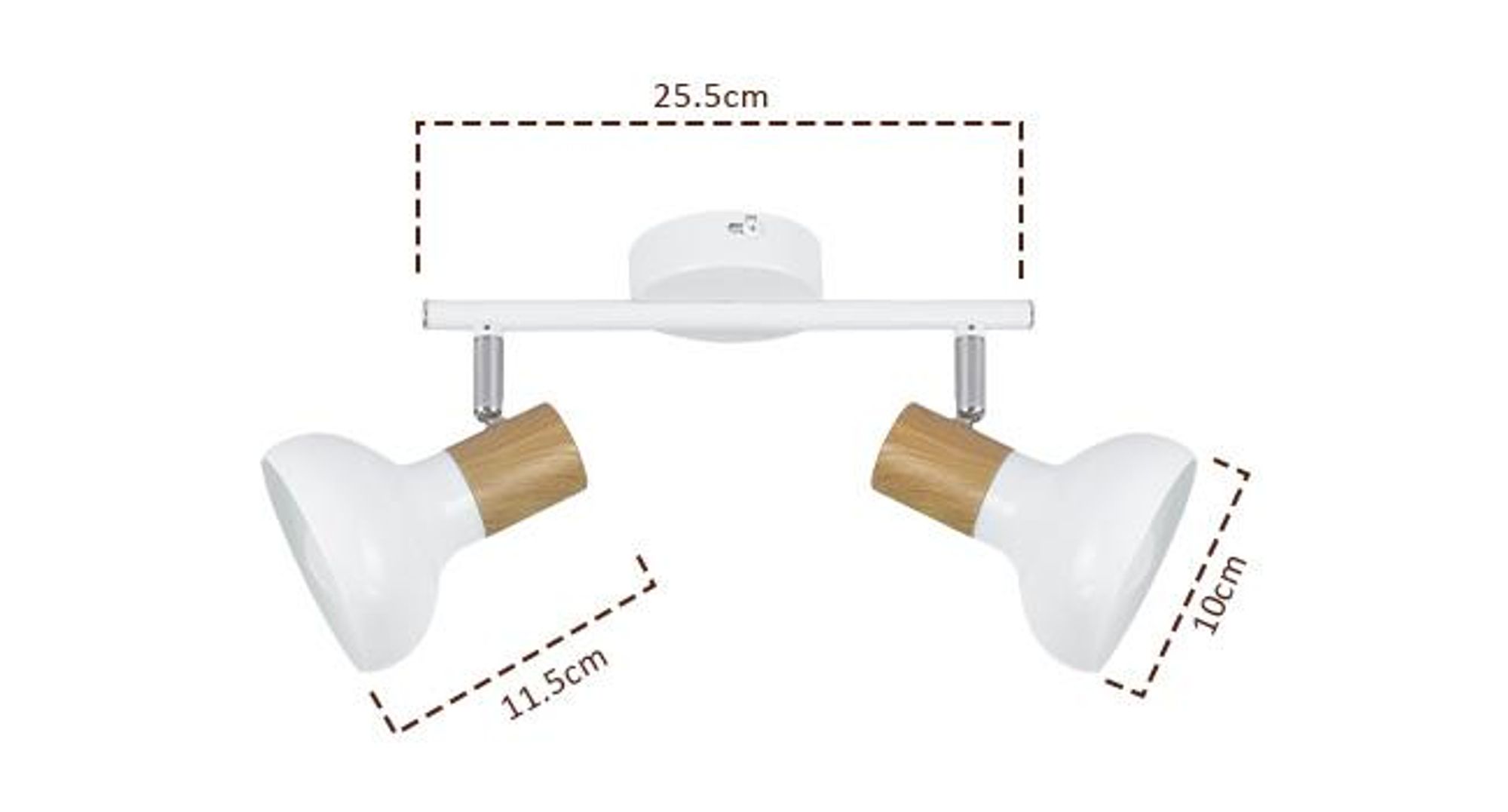 ZMH faretto da soffitto vintage lampada da soffitto corridoio plafoniera interna 2 spot fiamme industriale 350° orientabile spot da soffitto E14 bianco senza lampadine