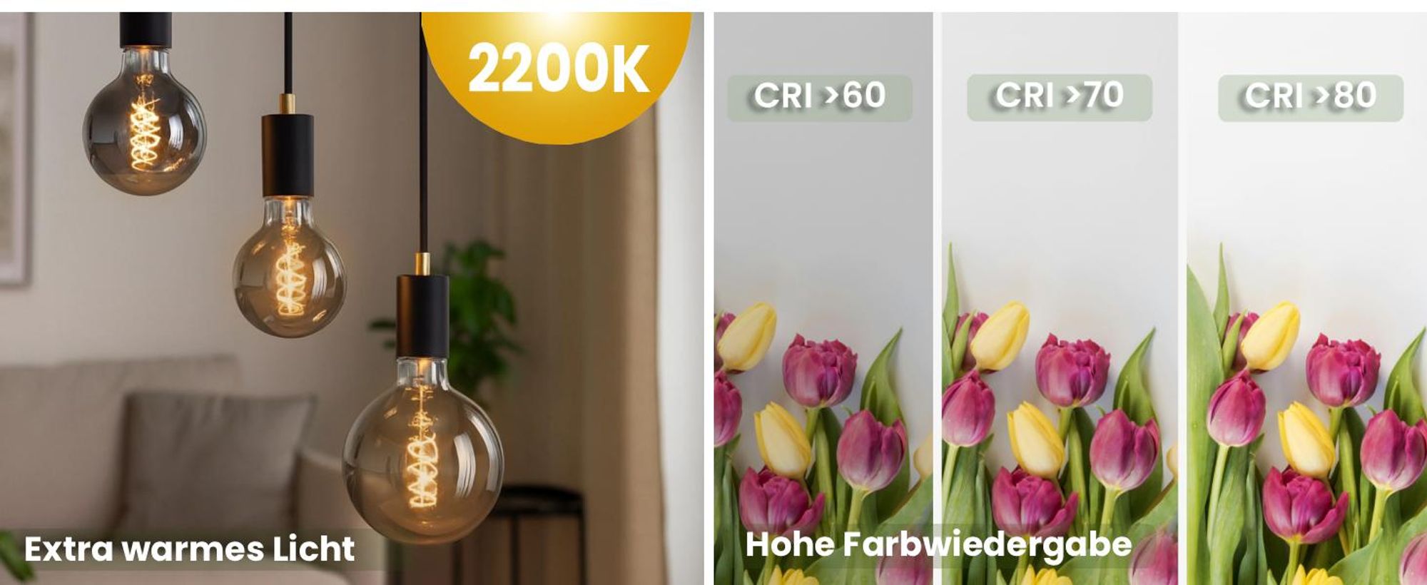 LUMILED 6 Stück LED Filament Leuchtmittel E27 G125 6W Ersetzt 50W 660lm 2200K Extra Warm Smokey Glas 360° Abstrahlwinkel – 6er Pack Globe Form Dekoratives Retro Licht Nicht dimmbar