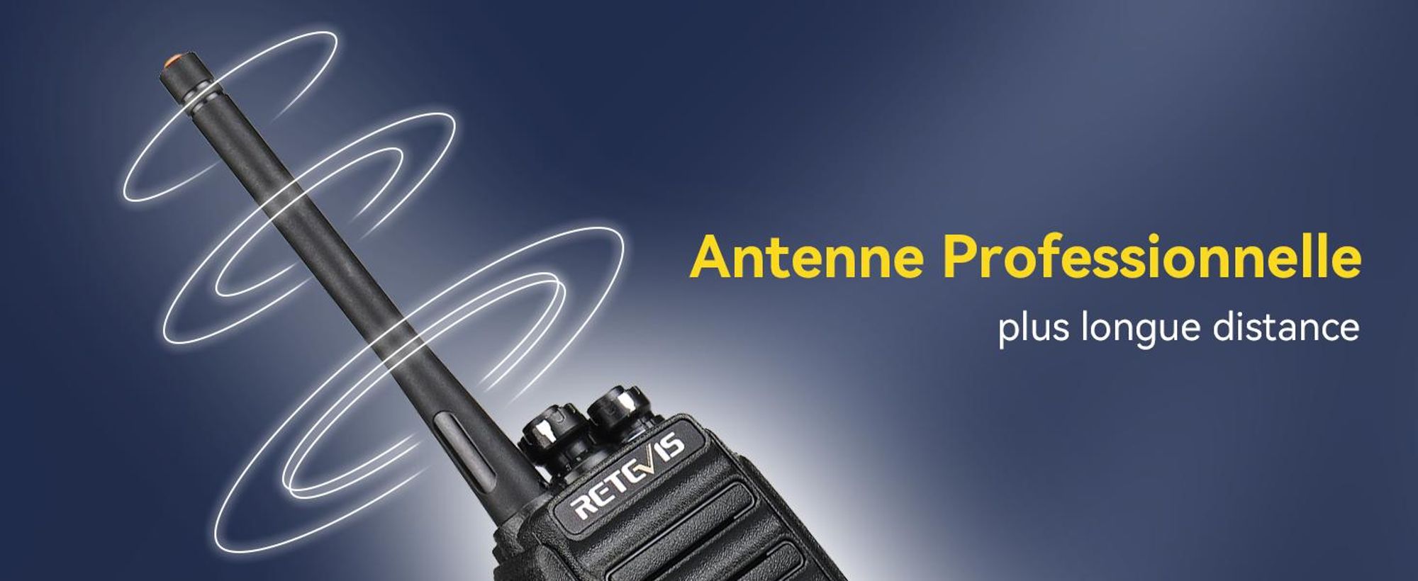 Retevis RT24 talkie walkie,Rechargeable,avec Oreillette et USB Base de Chargement, talkie walkie longue portée pour Randonnées, Camping (Noir, 1 Paire
