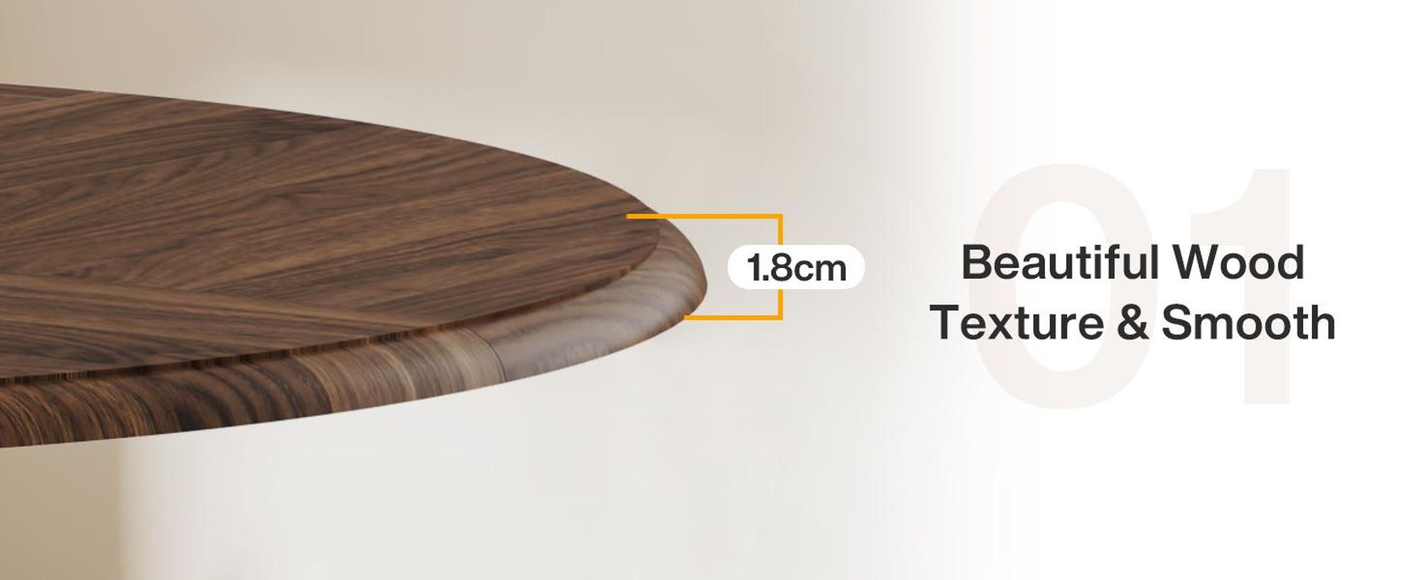 120 cm runder Esstisch für 4 Personen, Metallgestell, moderner runder Esstisch, Küchentisch für Esszimmer, Küche, Wohnzimmer, Dunkelbraun