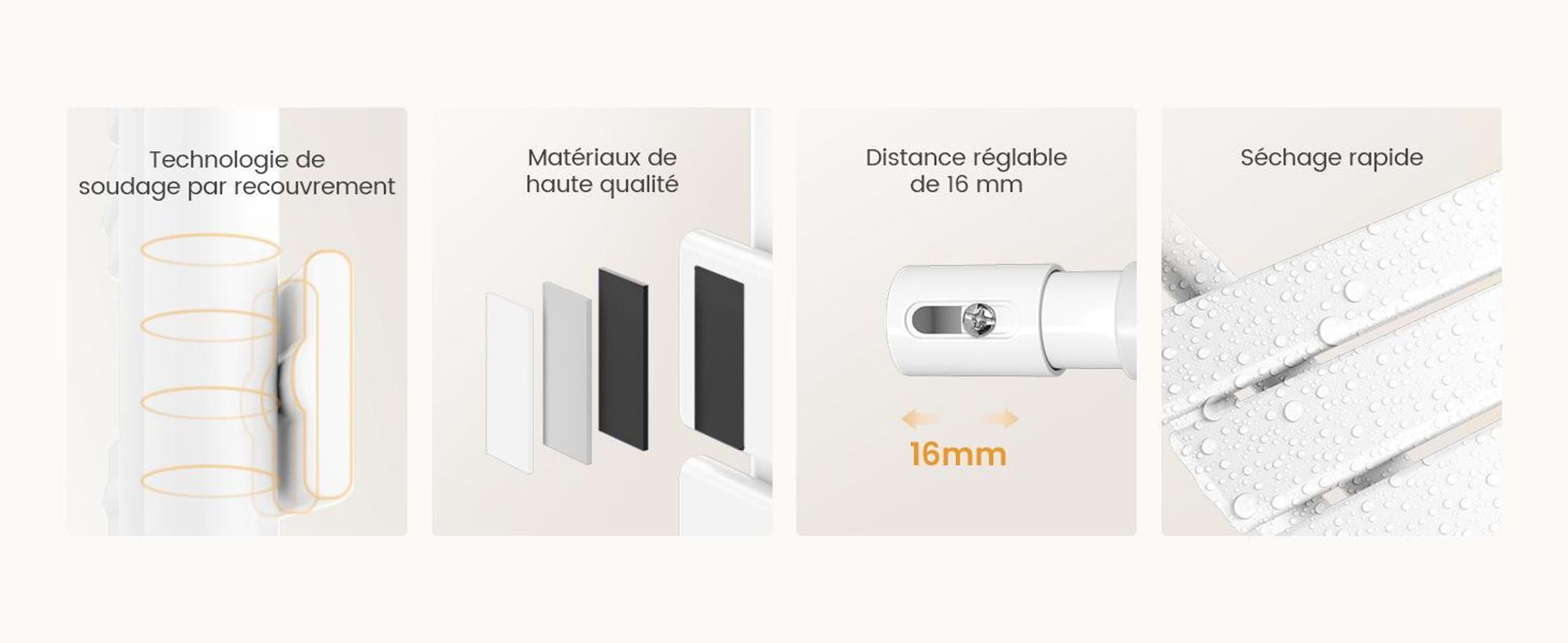 Radiateur de salle de bain EMKE électrique avecvia application Wi-Fi Thermostat Sèche-serviettes 1320 x 600 mm Blanc Porte-serviettes 800 W Sèche-serviettes