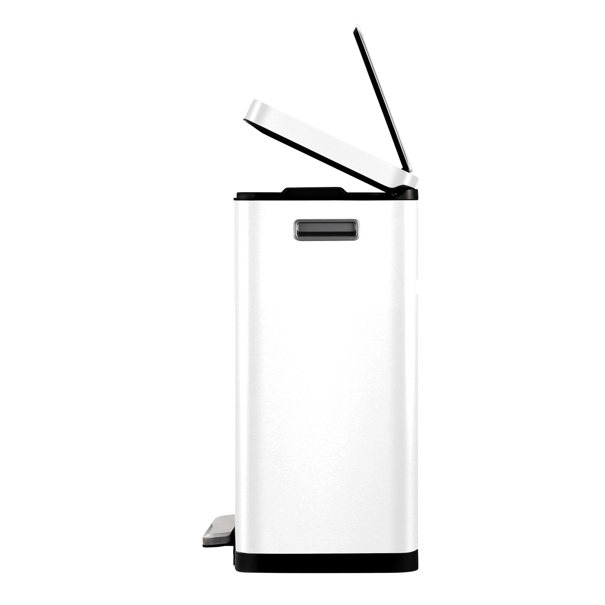 EKO - X-Cube Recycling Treteimer 20+20 Liter - Steel Stainless steel Polypropylene - Weiß, Matt Edelstahl