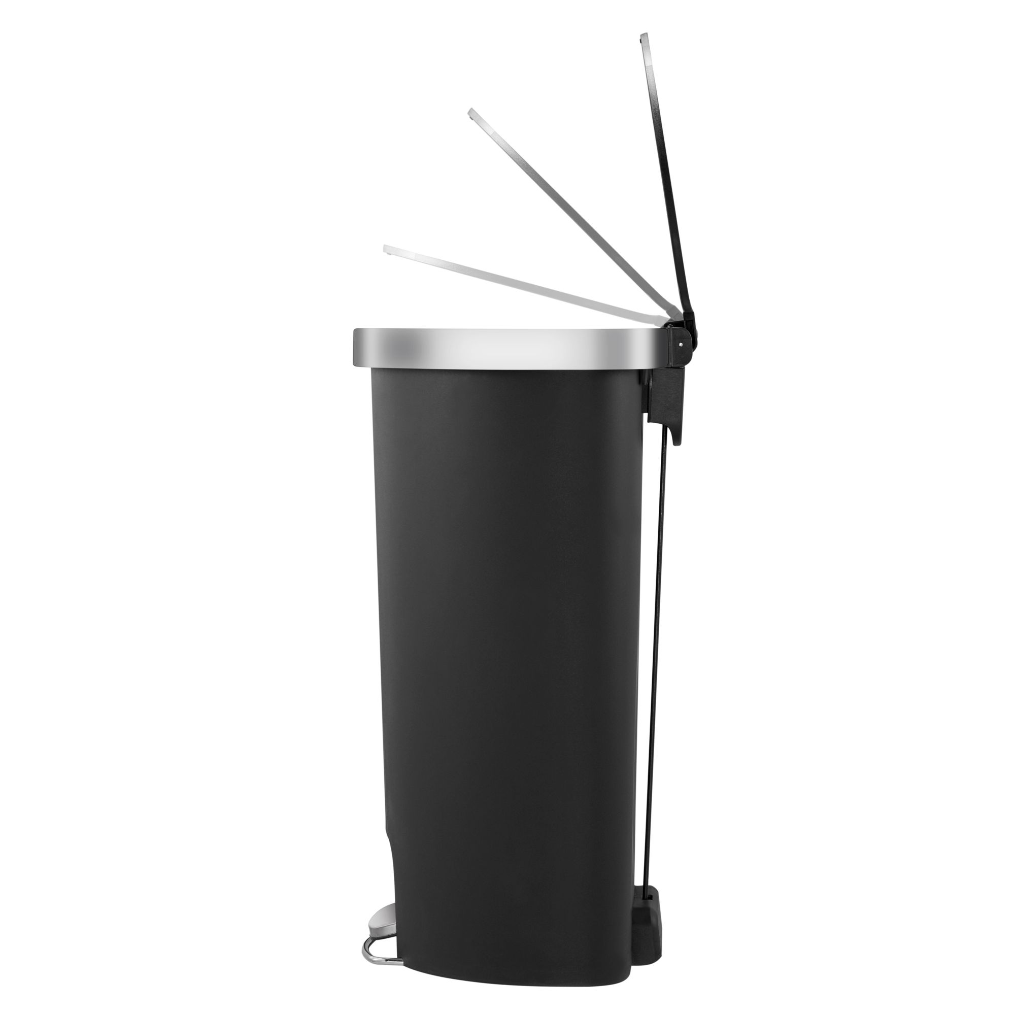 EKO - Hana půlkruhový pedálový koš 55 litrů - plast - černý