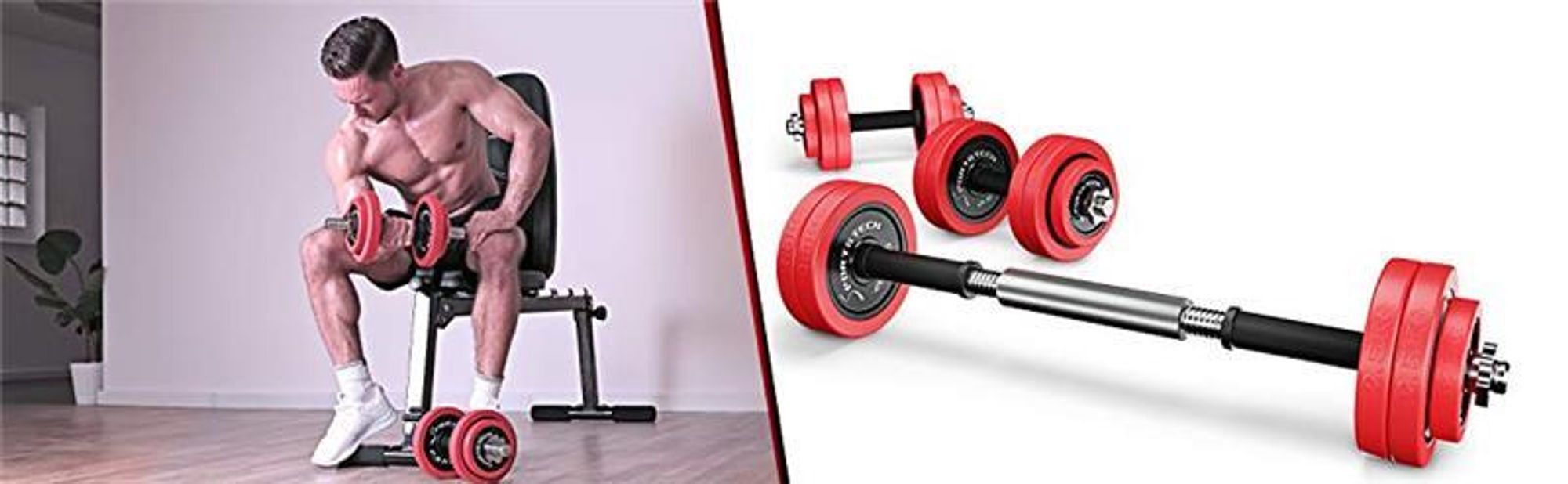 Sportstech Hantel AH300 2in1 Set | Abnehmbare Silikonüberzüge