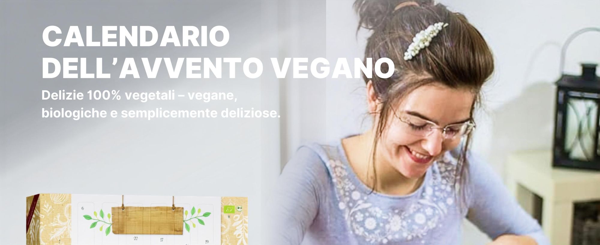 UMBRELLA® calendario avvento vegano 2026, bio, 24 snack vegetali, dolci