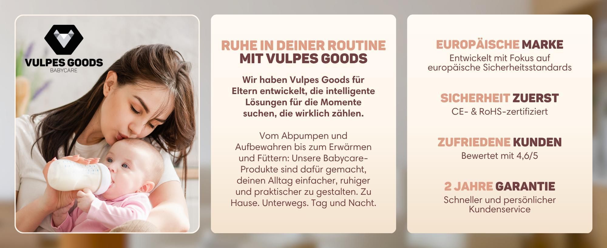 Vulpes Goods Babyflaschenwärmer sichere Nutzung