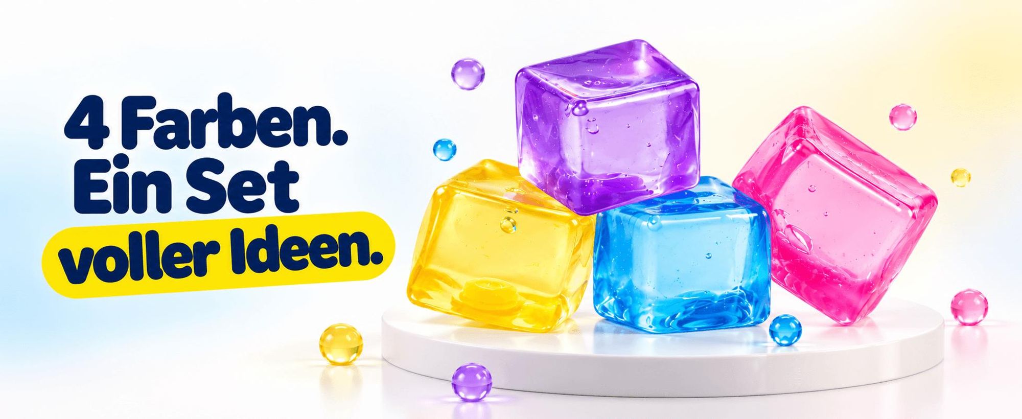 4er Set Cube Squishy Toys Anti-Stress Spielzeug Squishy-Ball zum Stressabbau im Büro für Kinder & Erwachsene