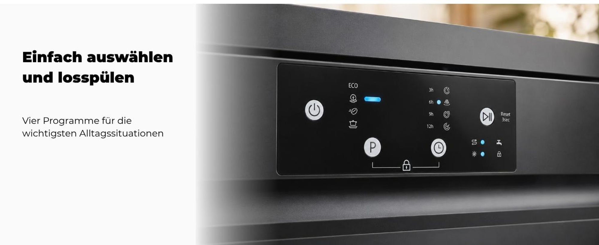 Geschirrspüler | GSP59114-451D schwarz | 14 Stk | 4 Programme | Elektronisch | Energieklasse D | 49 dB | Geräuschklasse C | Schwarz
