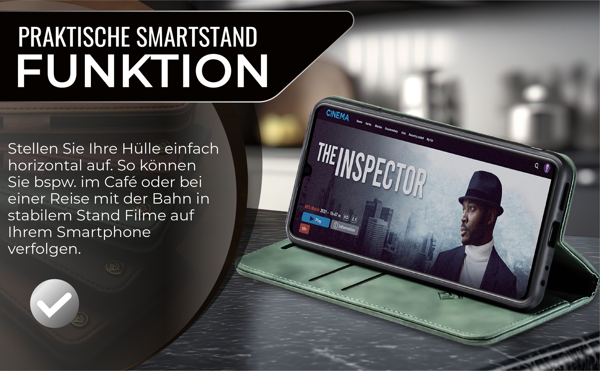 Hülle für Samsung Galaxy A25 5G mit praktischer Aufstellmodus für Videostreaming