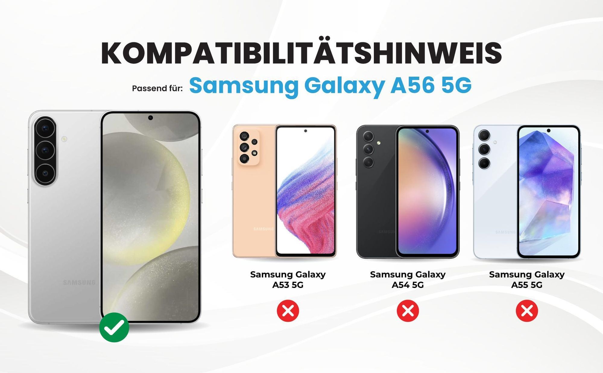 Kompatibilitätshinweise Hülle für Samsung Galaxy A56 5G