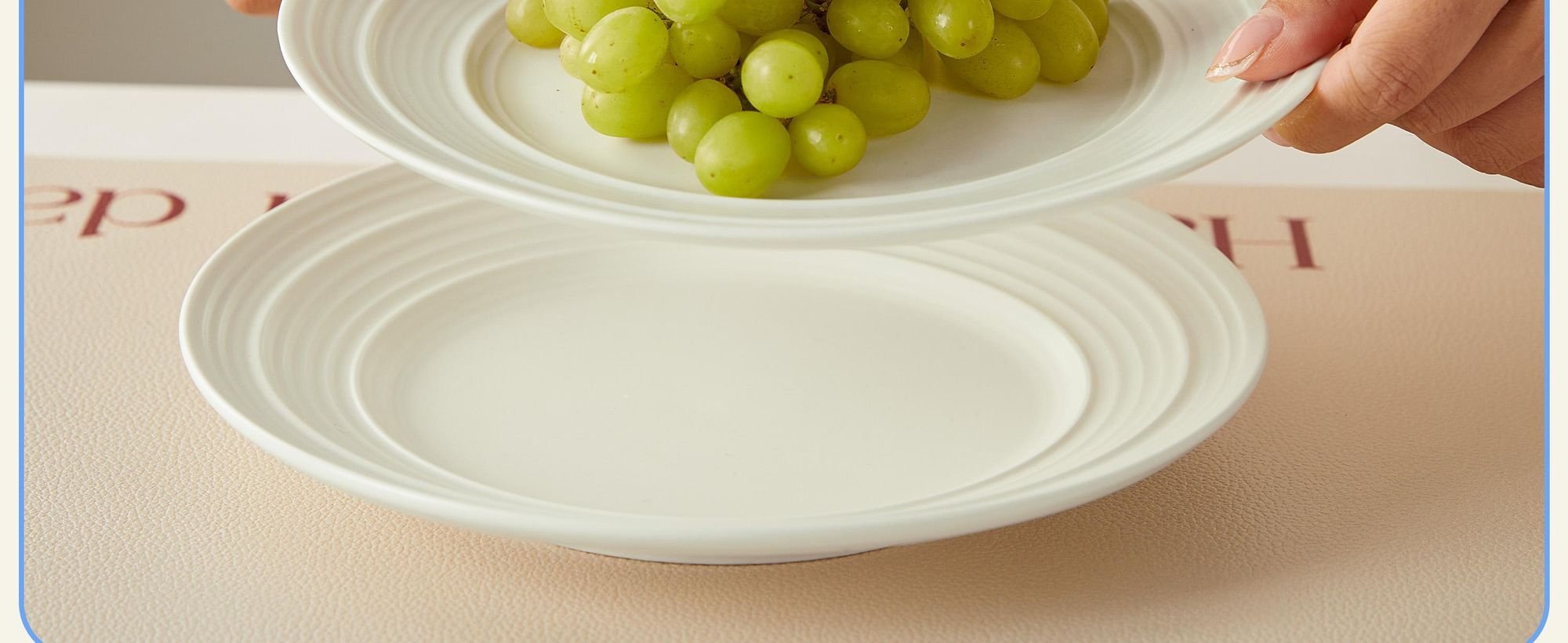 Keramik Speiseteller Set 4-teilig Ø21,4 cm mit Matt-Glasur, Flachteller für Kuchen und Dessert, mikrowellengeeignet und spülmaschinenfest, Weiß