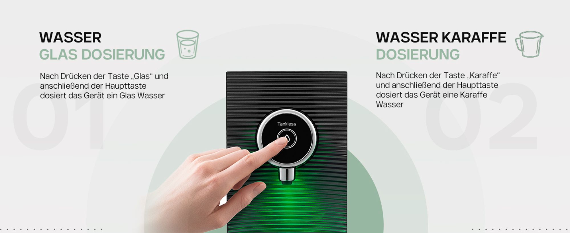 4Swiss WFF021 Wasserfiltersystem Weiß Trinkwasserfilter - Wasseraufbereitung ohne Wasserverlust Bakterien Mikroplastik Filter Wasserspender Küche