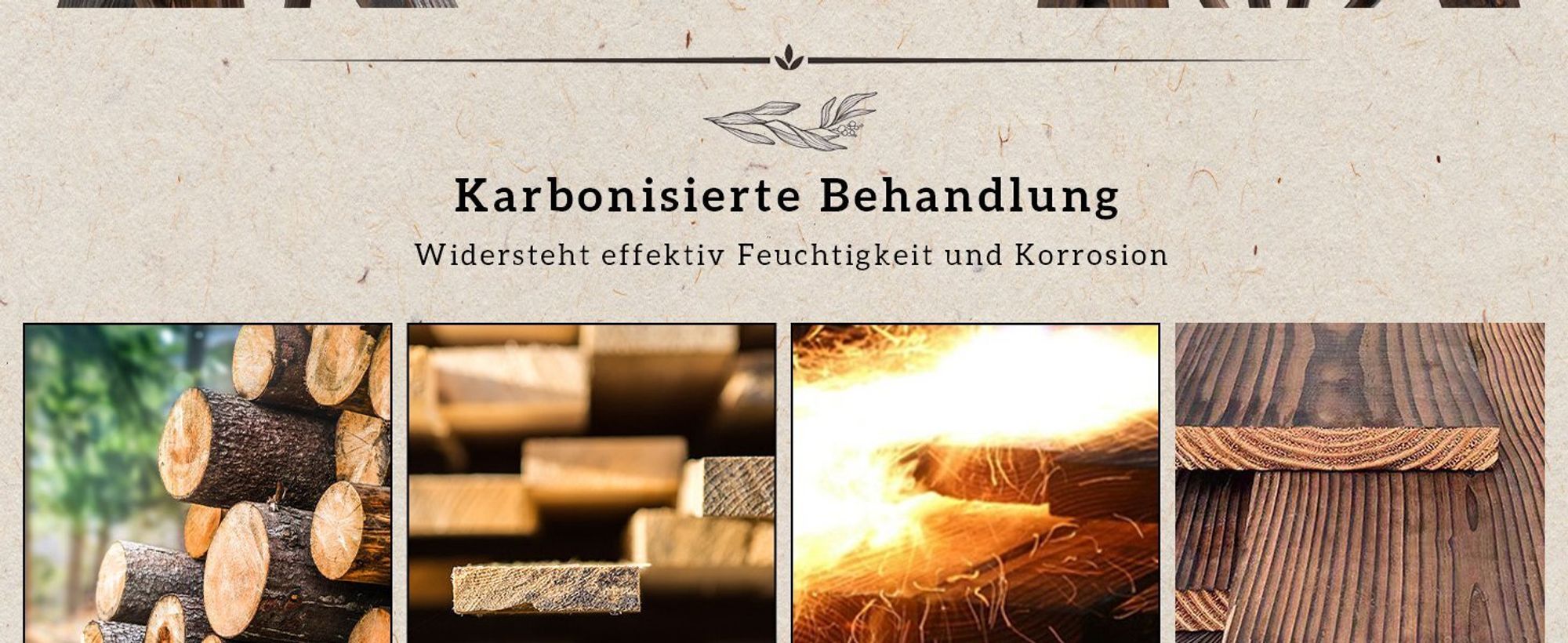Outsunny Gartenbank 2-Sitzer Sitzbank Holzbank Wagenrad-Design bis 240 kg