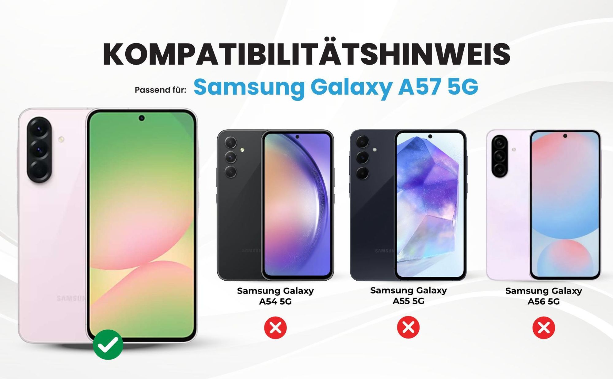 Kompatibilitätshinweise Hülle für Samsung Galaxy A57 5G