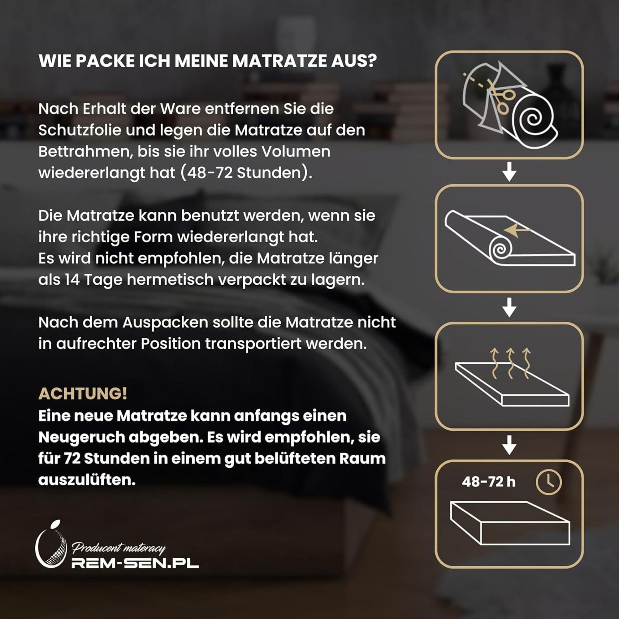 Matratze 120x180cm Höhe 10 cm Härtegrad 3 (H3) aus elastischem Polyurethanschaum mit Komfortschaum und Dreilagige Membranhülle, Matratze für Kinder, Erwachsene   Qualitätsstandard