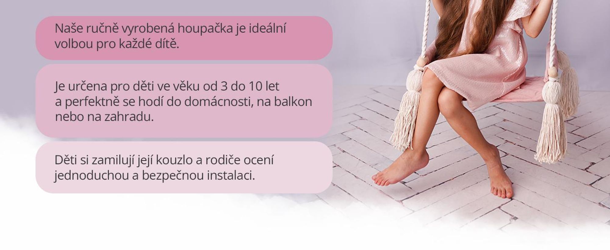 Create For You® - Dřevěná Houpačka Pro Děti S Bavlněným Lanem, Dětská Houpačka, Vnitřní Sedadlo S Měkkým Materiálem, Výškově Nastavitelná, Béžová