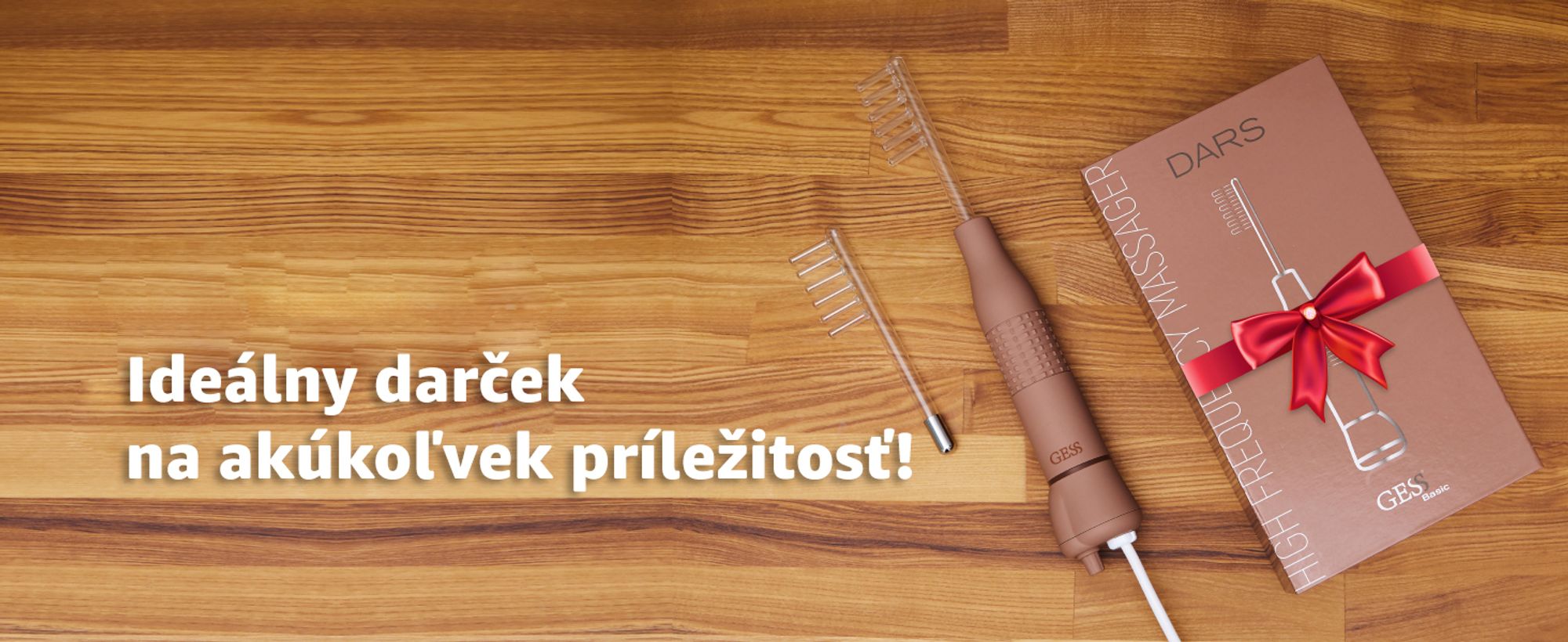 Darsonval, vysoká frekvencia, ošetrenie vlasov, proti vypadávaniu vlasov, kozmetický prístroj na tvár, starostlivosť o pleť GESS Dars