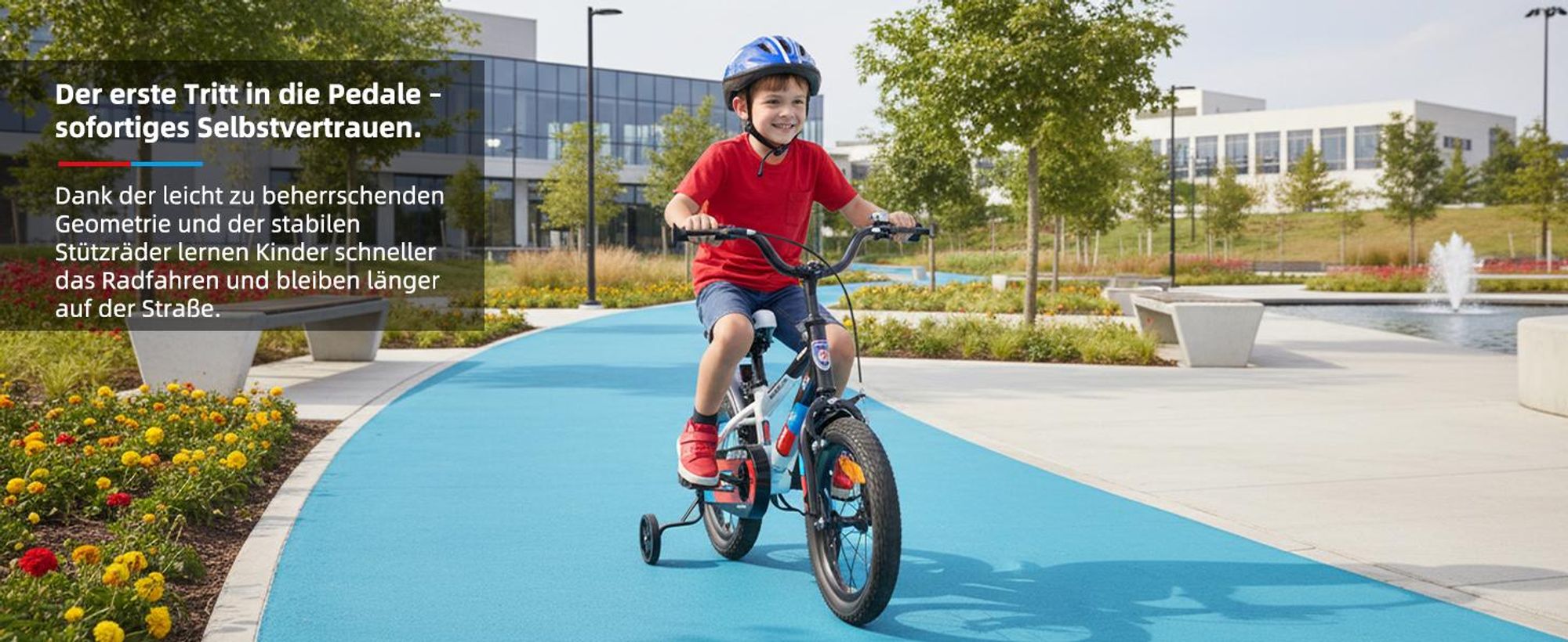 JOYSTAR Berry 16 Zoll Kinderfahrrad für 2-13 jährige Jungen & Mädchen, Jungenfahrrad mit Stabilisatoren