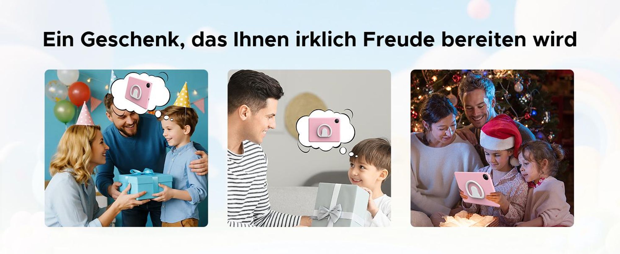POCKAM P10 Kids 10.1" Tablet, Gemini AI, Android 16, 32(6+26)GB RAM+64GB ROM/TF 2TB, 7000mAh, WiFi Tablet für Kind mit Kindgerechte Hülle und Stift
