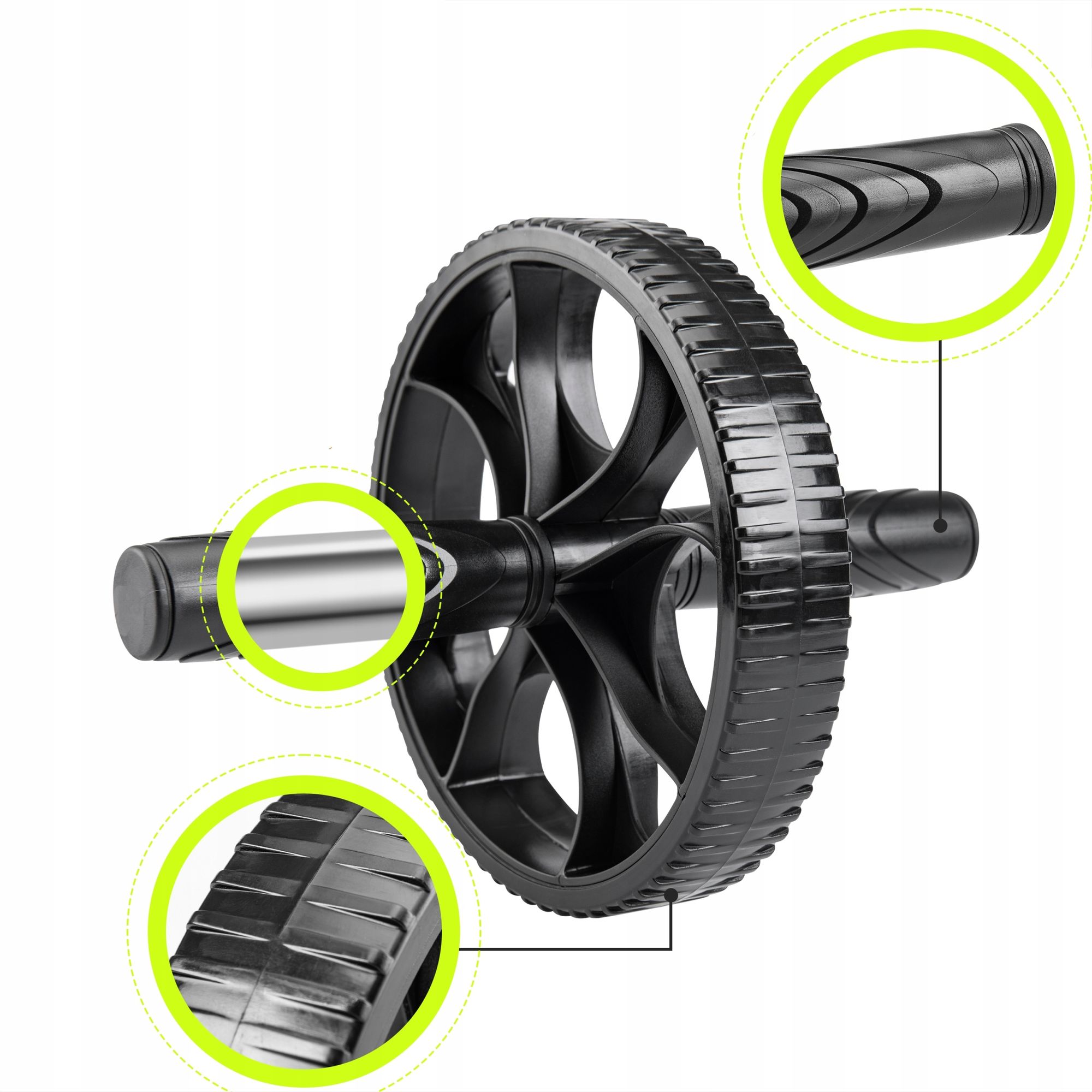Zdjęcia produktu koła do ćwiczeń Fizyo Ab Wheel na białym tle