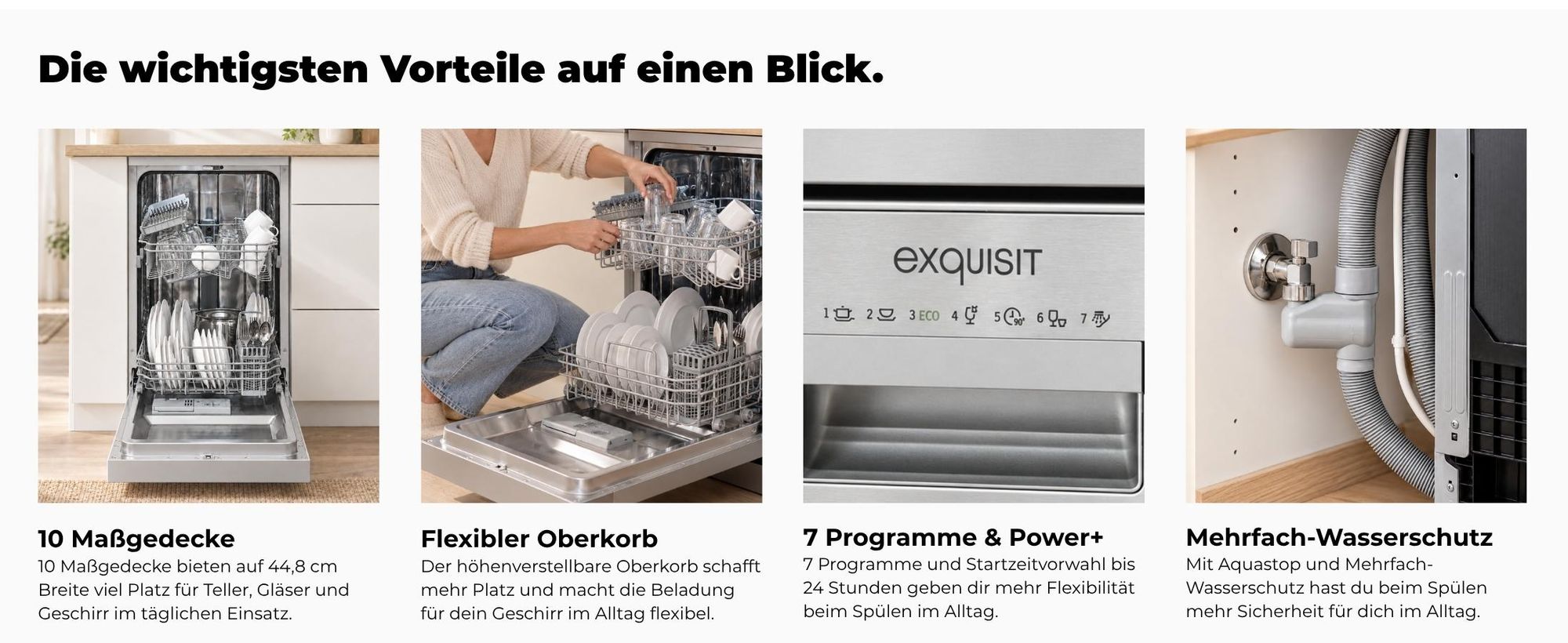 Geschirrspüler | GSP59310-031C silber | 10 Maßgedecke | 7 Programme | Startzeitverzögerung 0 bis 24 Std. | Energieklasse C | Silber