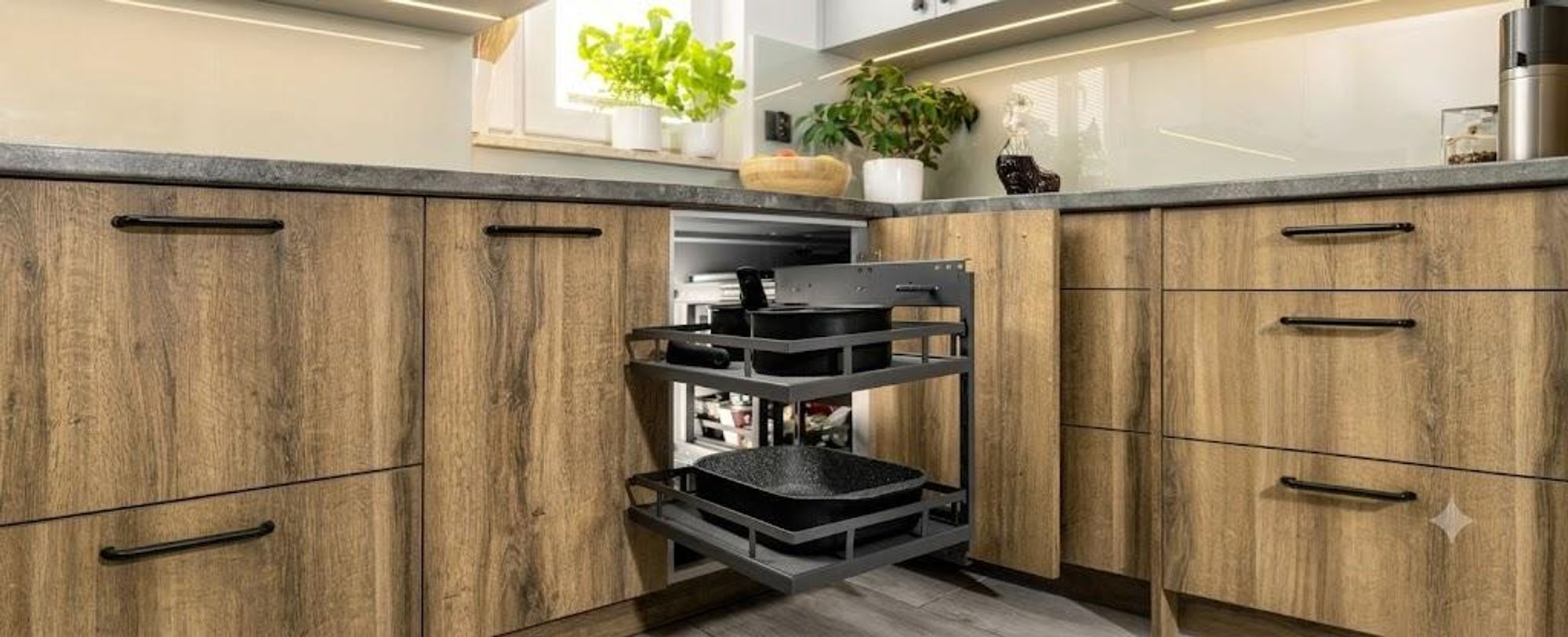 GTV - Eckauszug MovixPro für Schrank 450 mm anthrazit RAL 7024