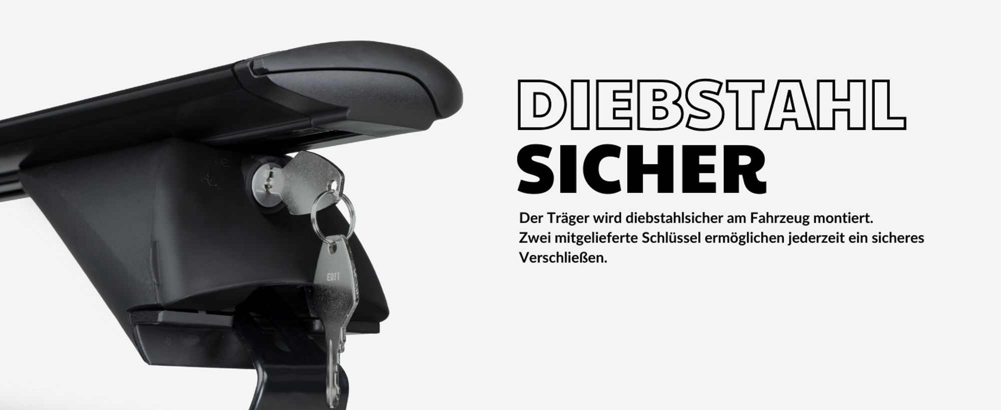 Owen Dachträger 3.0 Pro Schwarz 120cm - Universal Dachträger für geschlossene & bündige Reling | 90 kg Tragkraft | 2 min Montage | & GS