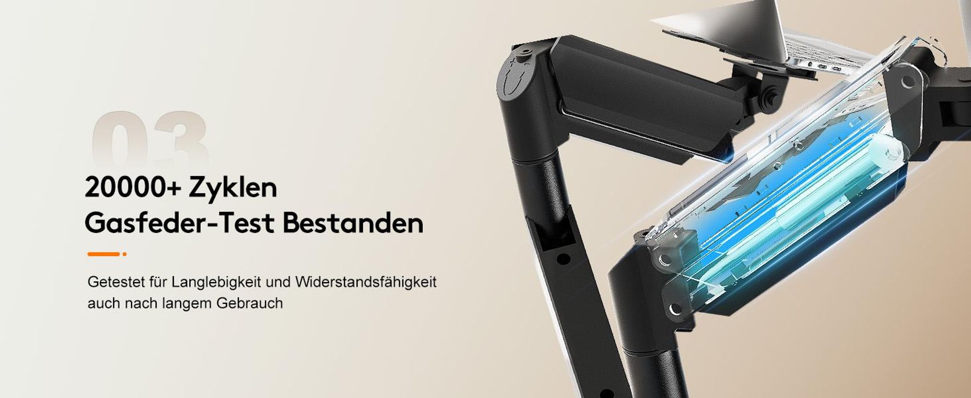 GTPLAYER Monitor Halterung Monitor arm monitorhalter für 13 bis 32 Zoll Bildschirme, Einzelner Monitorarm Ständer Hält 25 kg, Höhenverstellbare