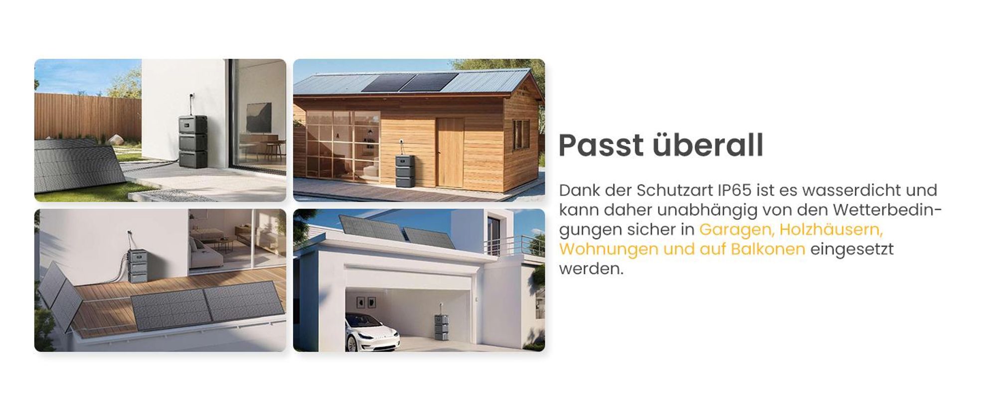 Powerness Balkonkraftwerk Speicher Growatt NEXA 2000 Speicher All-in-One 2048Wh Speicher für Balkonkraftwerke, (0% MwSt)