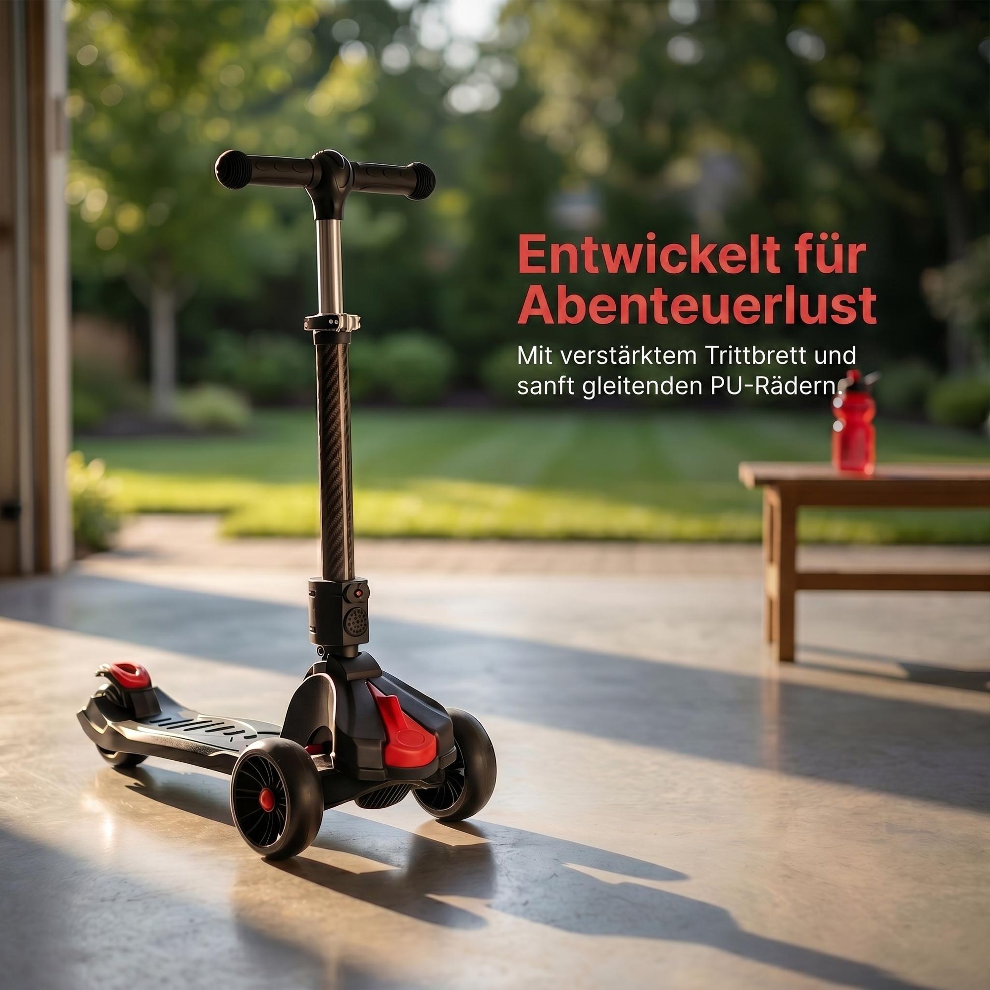 OYAJIA Cityroller Roller Kinder Scooter Dreiradscooter mit PolyurethanLED Räder Faltbar bis 50 kg,roller kinder,kinder roller,Höhenverstellbar,Hinterradbremse