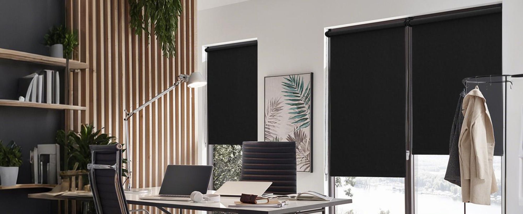 Verdunklungsrollo 50x130cm Schwarz Thermorollo Fensterrollo Klemmfix ohne Bohren Seitenzugrollo Sonnenschutz Wärmeschutz Blickdicht Rollo