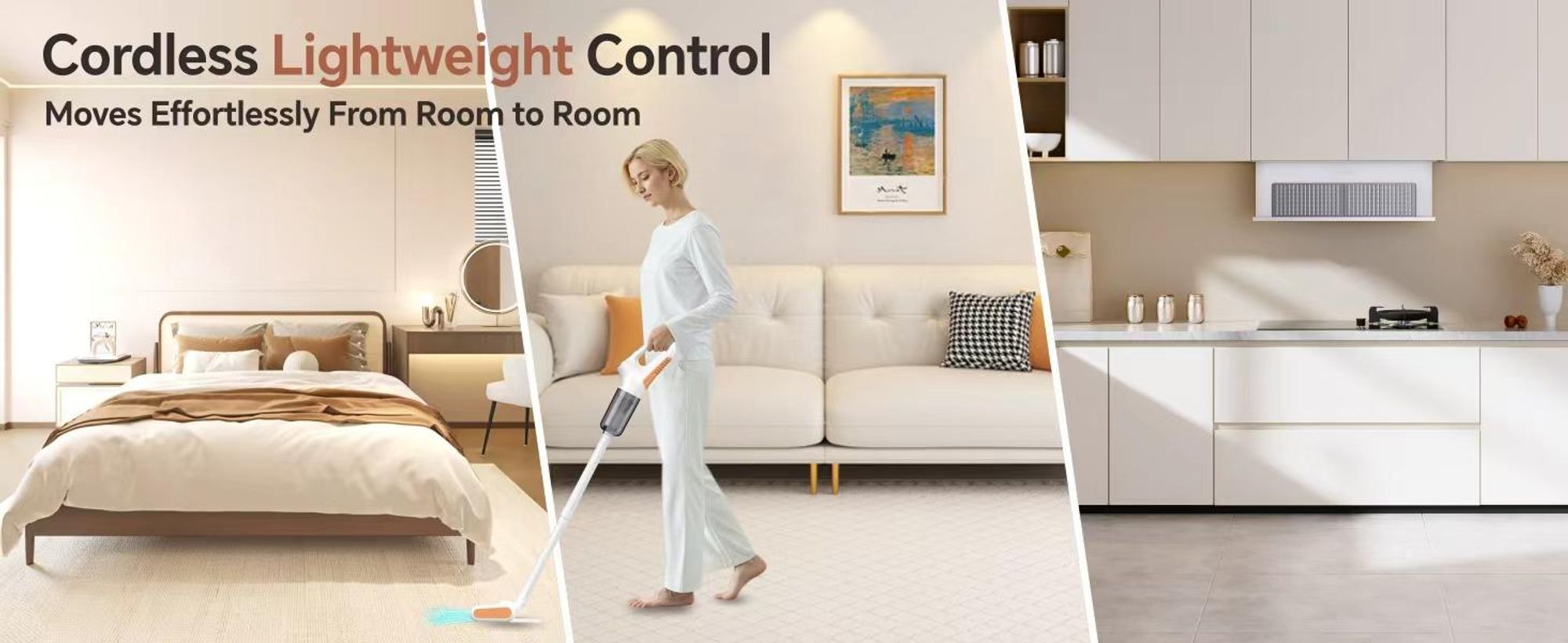 2-in-1 Tragbar Handstaubsauger, 15000Pa Kabelloser Staubsauger, Stabstaubsauger mit LED-Anzeige, HEPA-Filter, Staubsauger für Zuhause & Hartholzboden